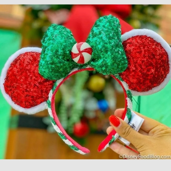 Disney Parks Minnie Ears Mickey Very Merry Christmas  headband